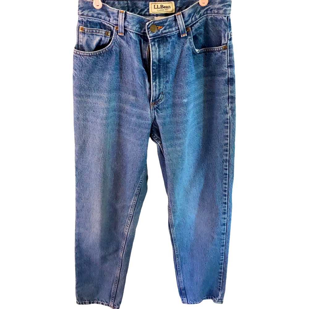 Vintage L.L.Bean High Rise Straight Leg Mom Jeans. Double LL. Size 8 Medium